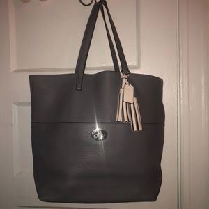 Coach Legacy Gray Leather Tote Bag